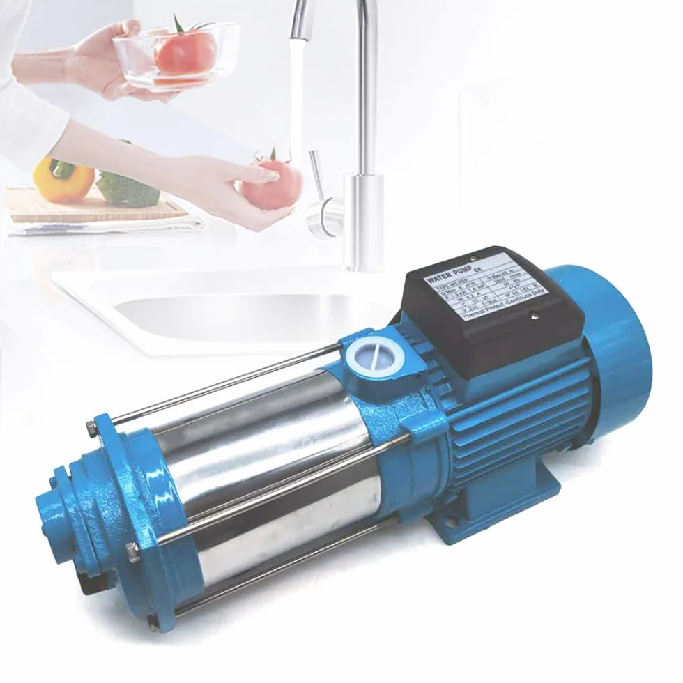 Pompa odśrodkowa 2500 W, pozioma pompa rurowa do użytku domowego, wysoka wysokość tłoczenia i wysoki przepływ, pompa cyrkulacyjna do wody niegazowanej, 11 bar, 4000 l/h, 110 m, przełącznik ciśnieniowy
