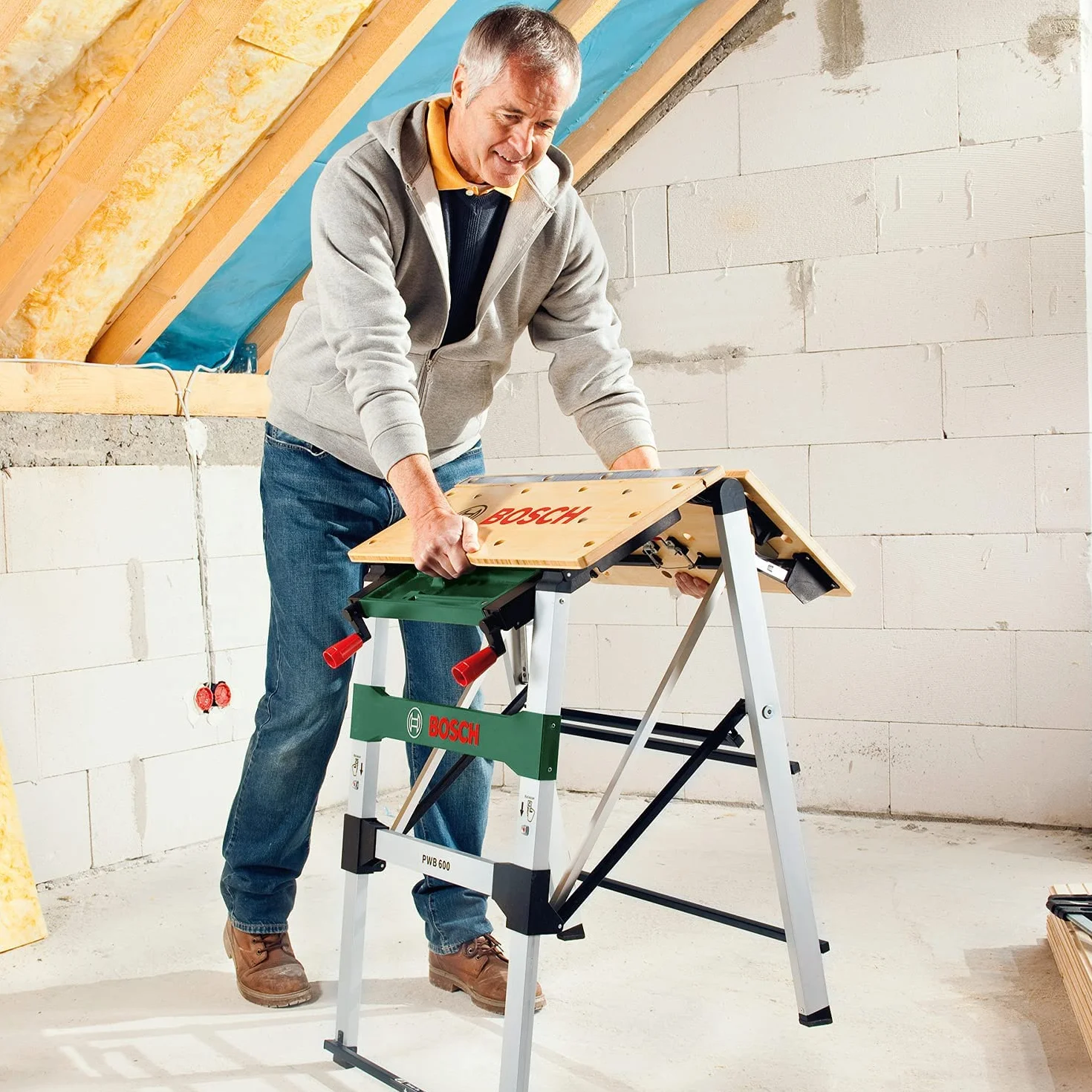Stół roboczy Bosch PWB 600 200 kg 4 szczęki mocujące