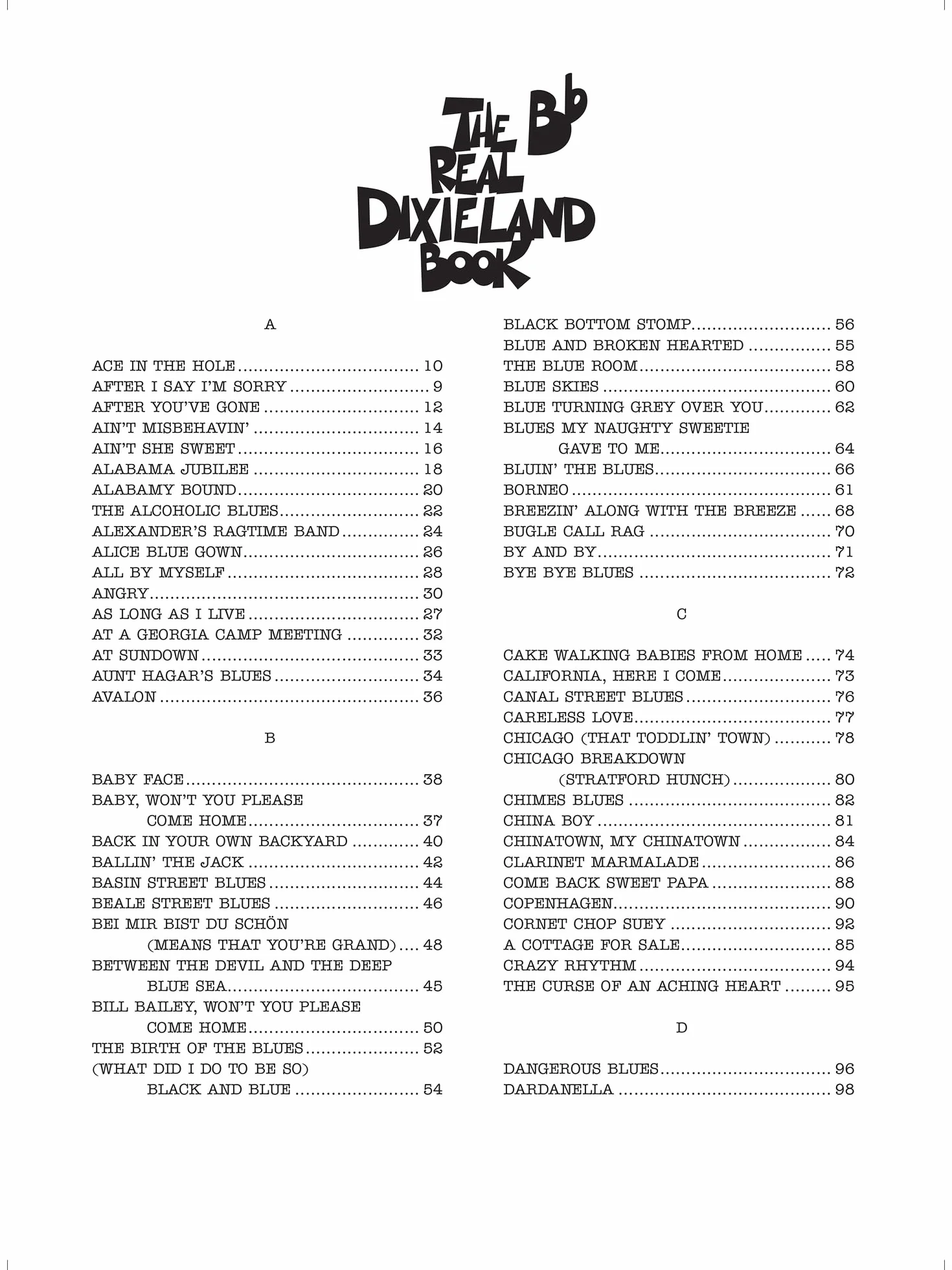 The Real Dixieland Book: BB Instruments