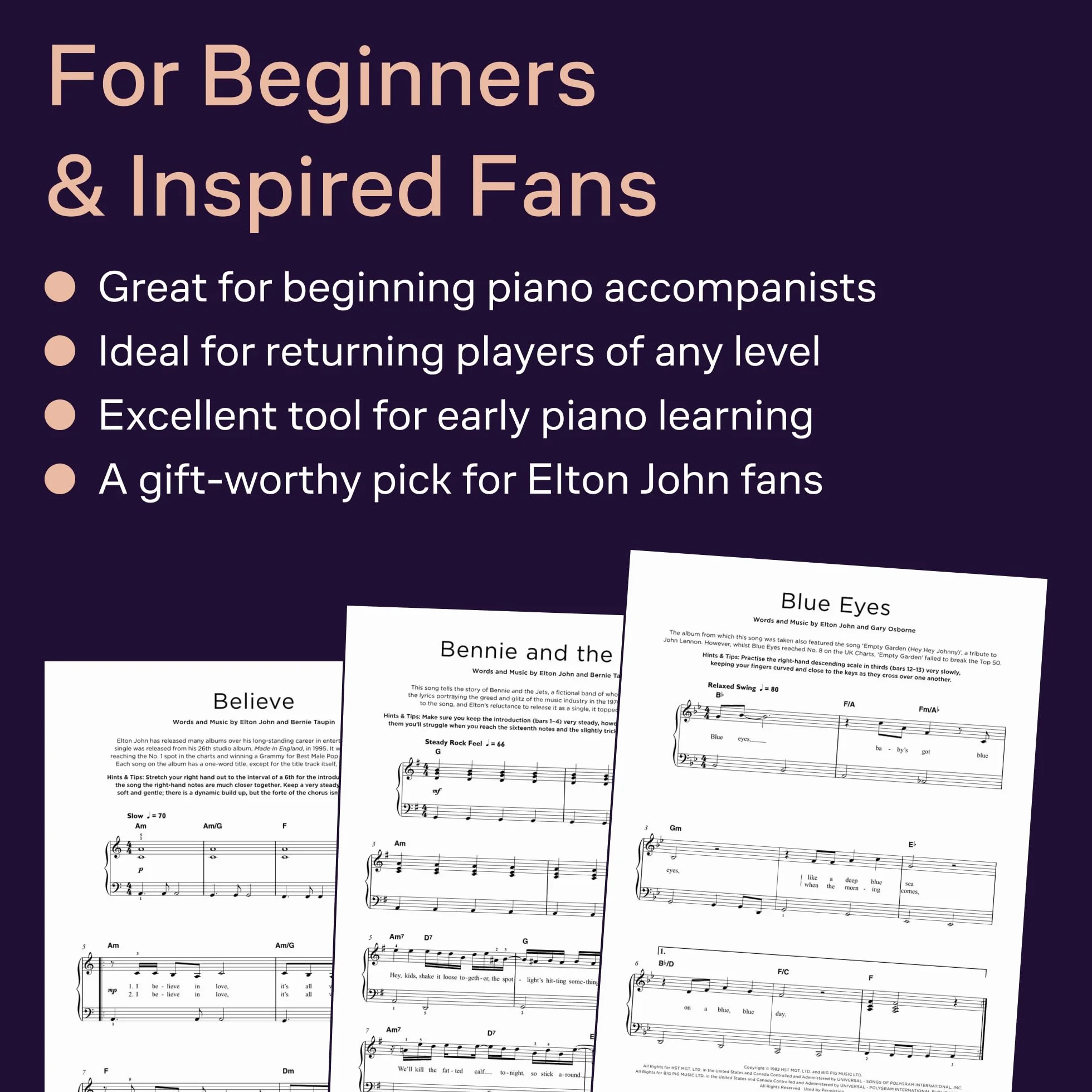 Elton John Songs: Really Easy Piano Series, 40