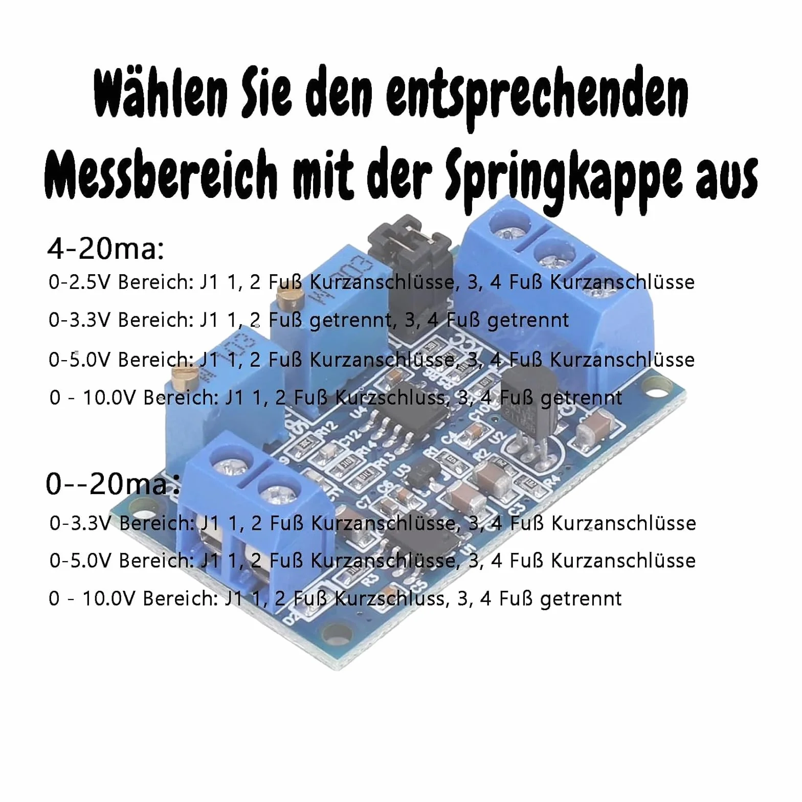 Przetwornik napięcia moduł prądu 0/4-20 mA do 0-3,3 V 5 V 10 V