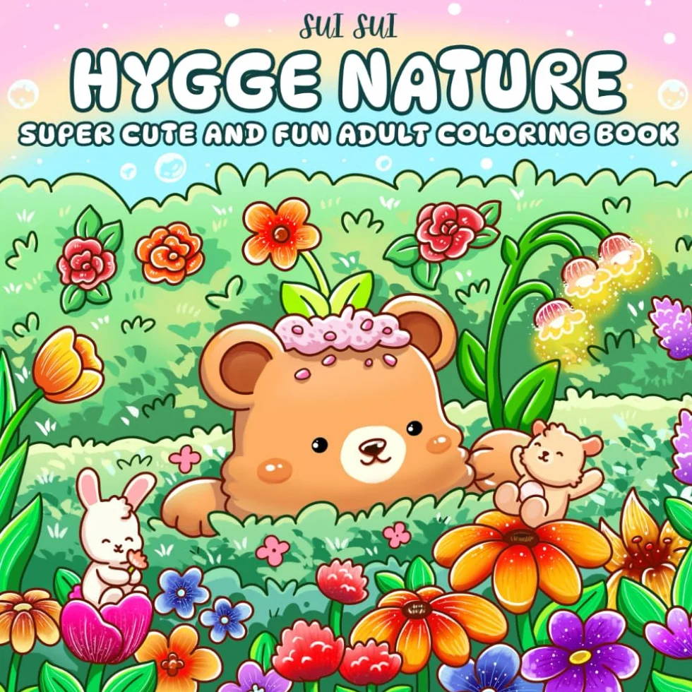 Adult Coloring Book: Adorable Animal Characters Relaxation Mindfulness Stress Relief