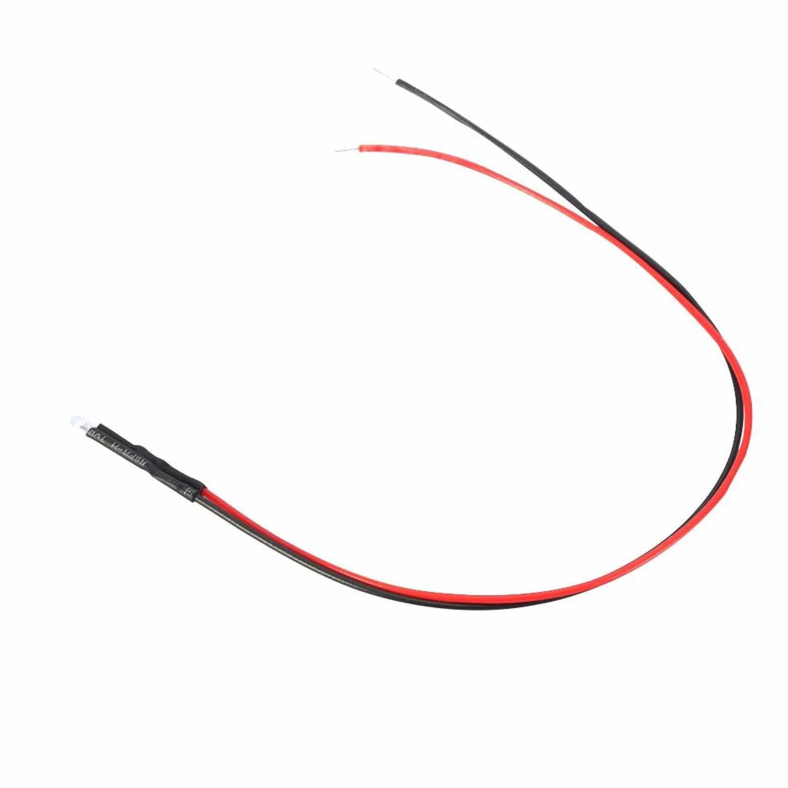 Wstępnie przewodowa dioda LED 12 V 0,06 W 3 mm niskie zużycie energii dioda LED wielokolorowy kabel diodowy LED, 20 cm (czerwony)