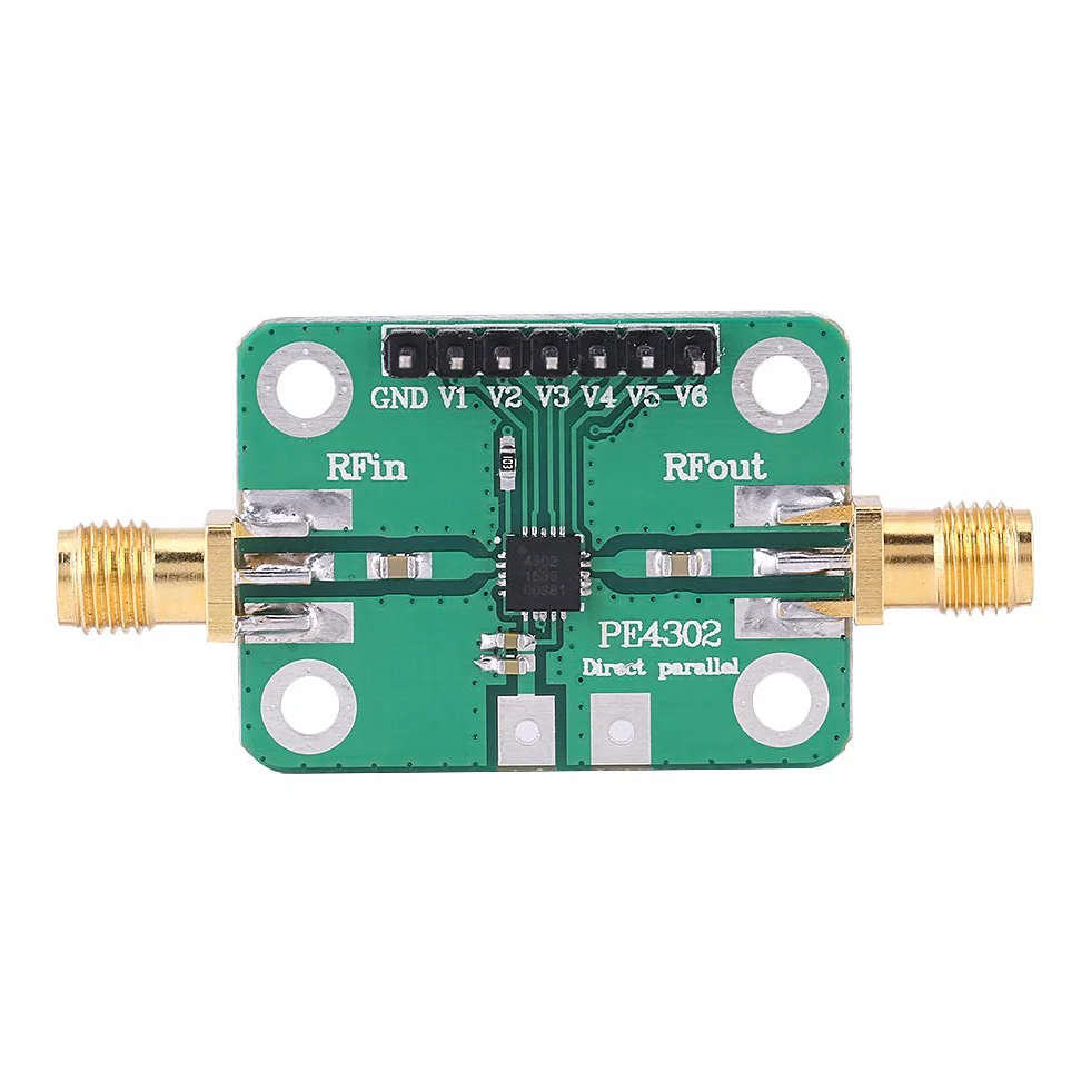 Tłumik (maksymalna amortyzacja 31,5d), moduł PE4302 NC Attenuator, cyfrowe sterowanie, tłumik 0,5 dB 6 bit, z gniazdem SMA równolegle Immediate Mode DC 5 V 1 MHz ~ 4 GHz