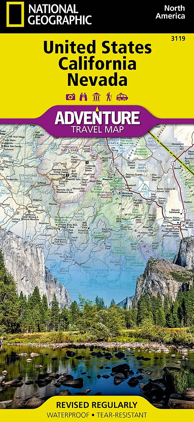 United States, California and Nevada Map: Adventure Maps: 3119