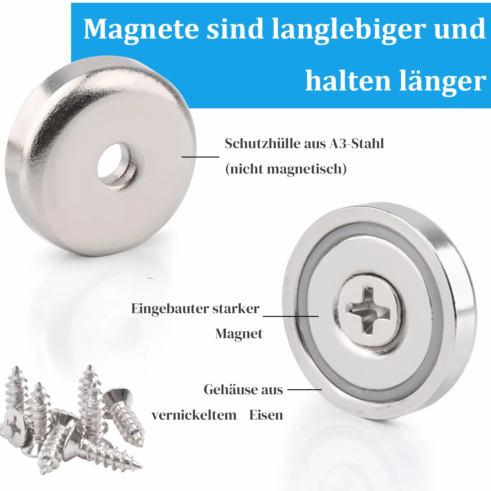 Magnesy neodymowe z otworem, 32 kg, mocne, magnesy do przykręcania śrubami, akcesoria warsztatowe, 25 mm, 4 sztuki