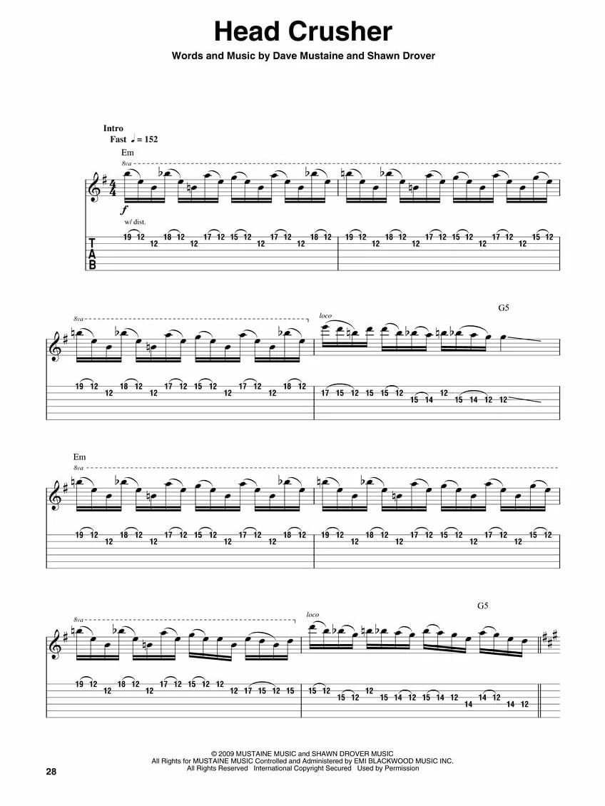 Megadeth Guitar Play-Along Volume 129 Guitare + CD