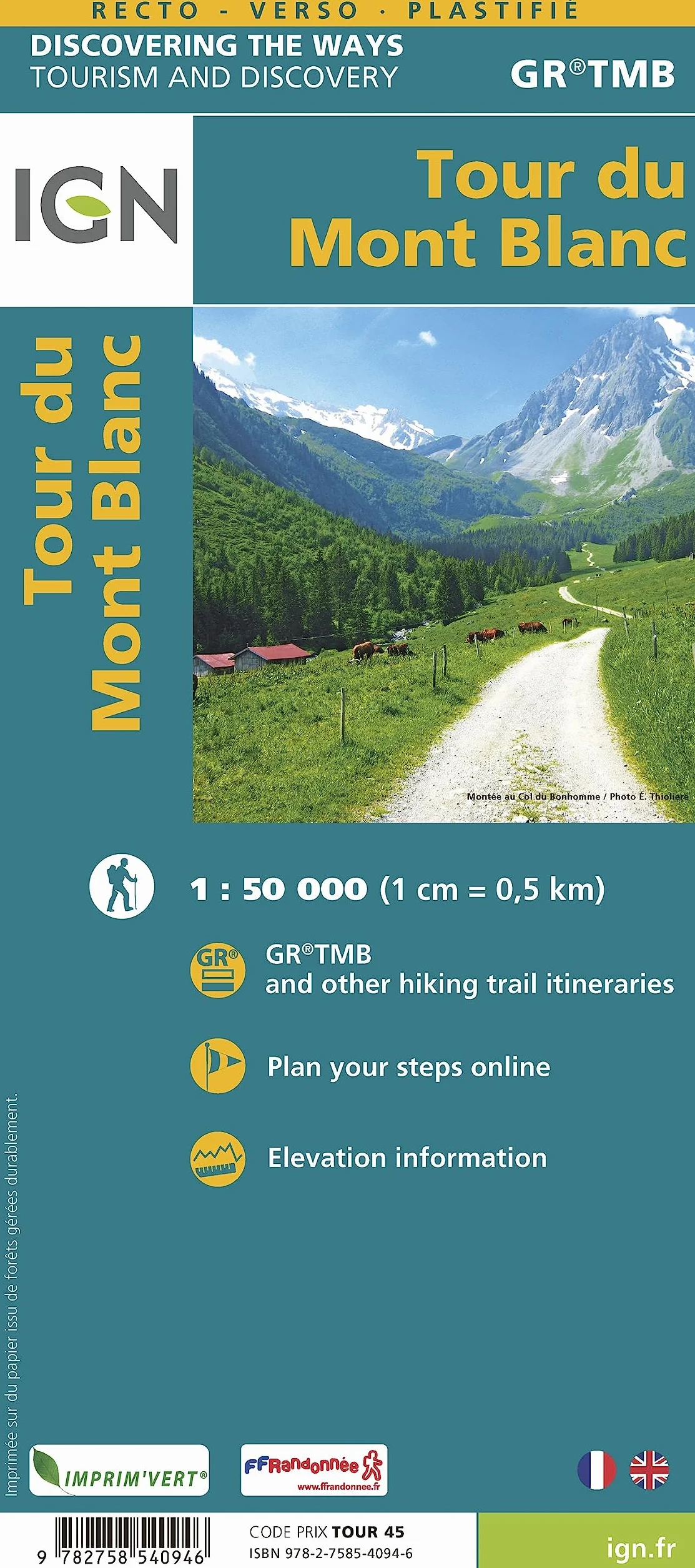 Tour du Mont Blanc 1:50 000: 89025