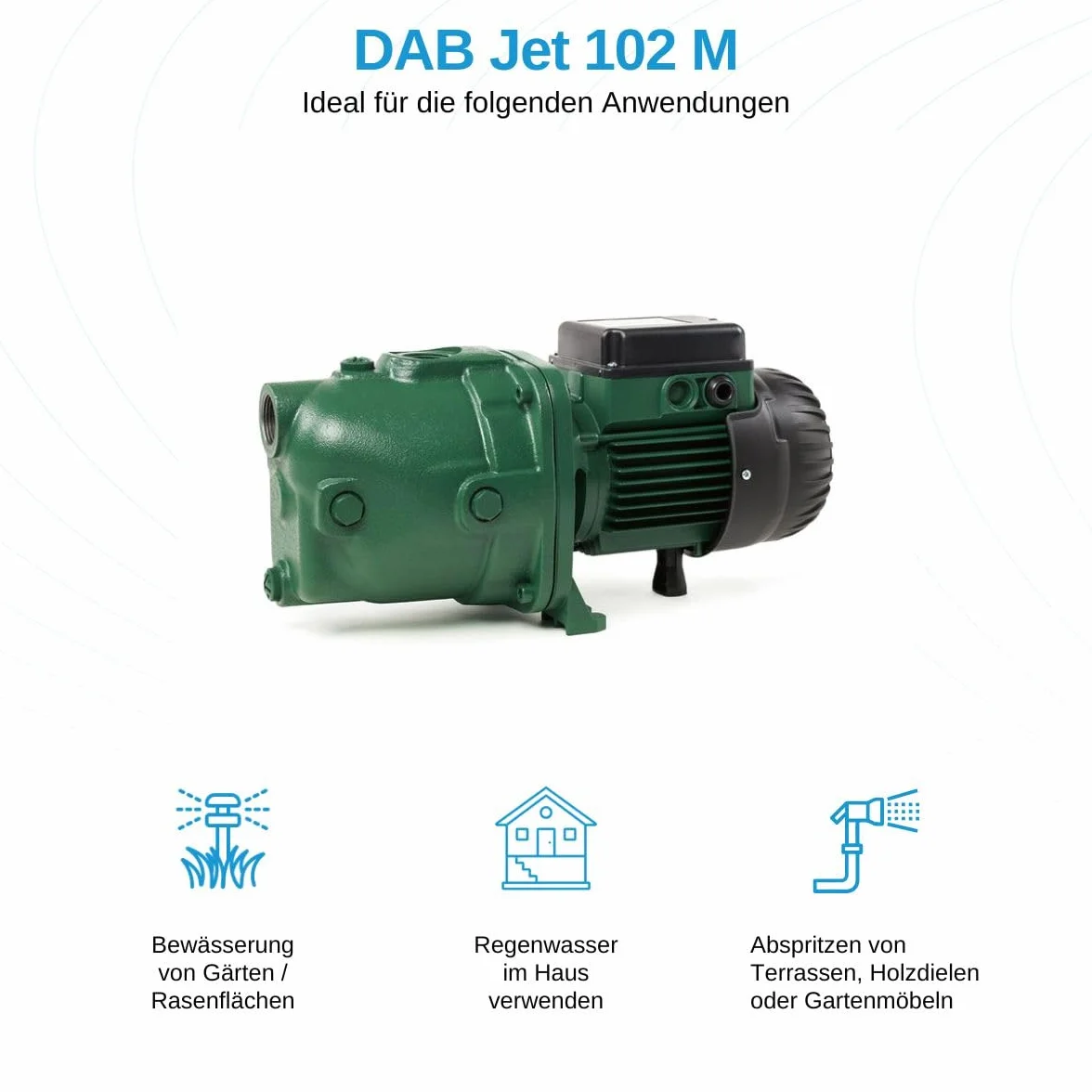 DAB JET 102 M 1 HP IE2 Jednofazowa Pompa Samozasysająca