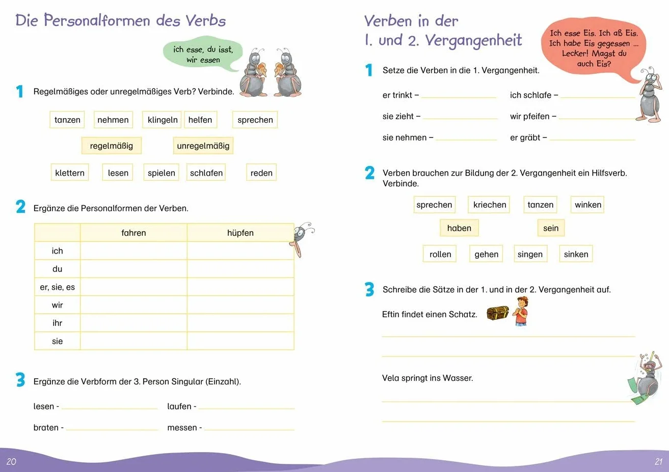 Fit für Deutsch 4. Klasse. Mein Übungsheft: Silbentrennung, Zeichensetzung, Rechtschreibung und Grammatik wiederholen und üben. Am Lehrplan orientiert. Mit Lösungsheft und Stickerbogen