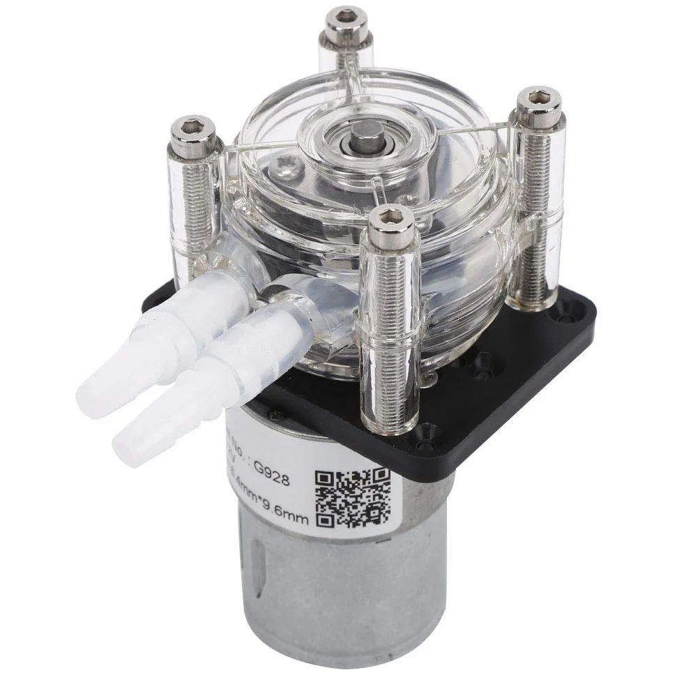Pompa perystaltyczna o dużym przepływie, podwójna głowica, odporne na dozowanie cieczy z rurką BPT, do laboratorium, analityczna analiza próbek transmisji, 500 ml/min (12 V)