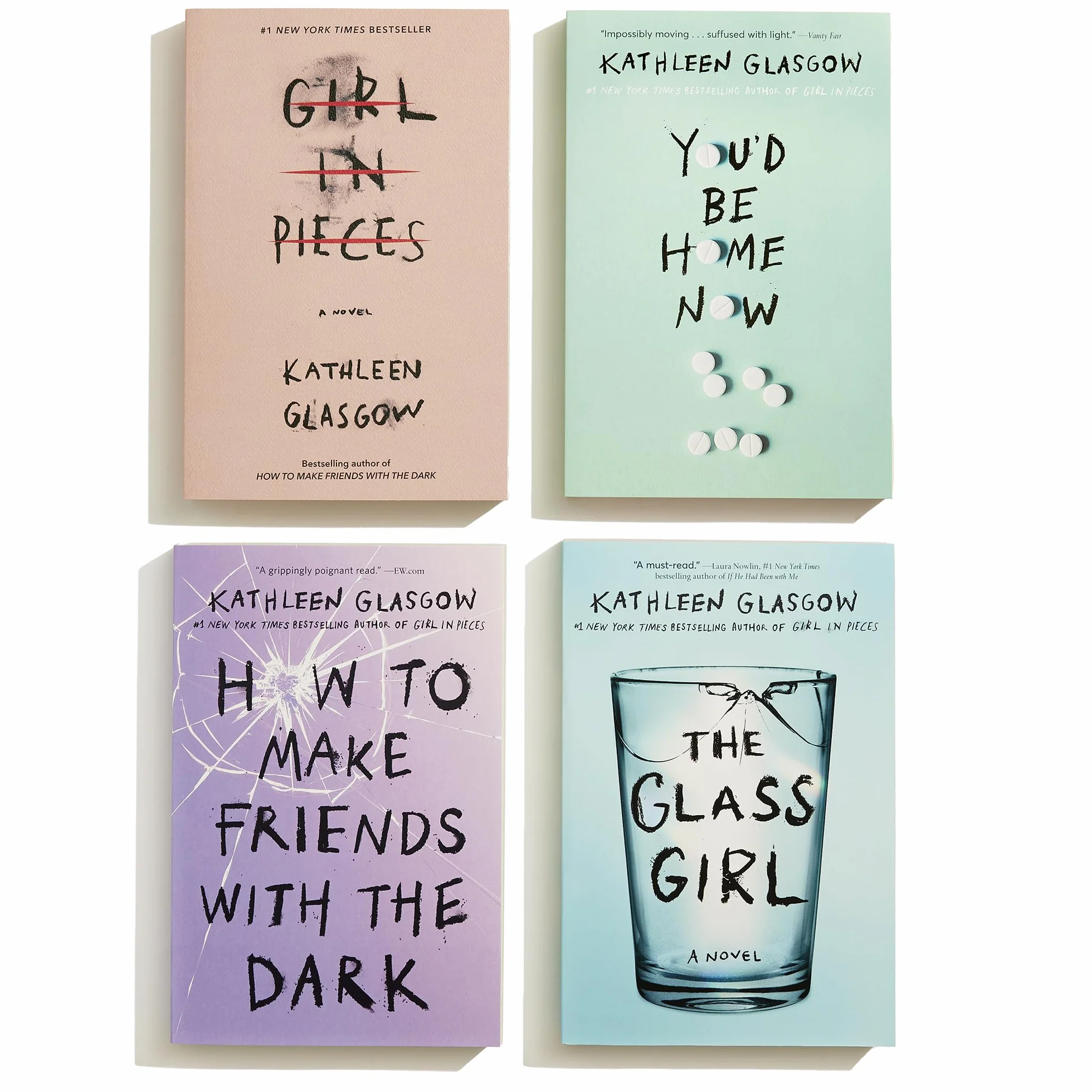 Kathleen Glasgow 4-Book Boxed Set: Girl in Pieces, How to Make Friends with the Dark, You'd Be Home Now, The Glass Girl