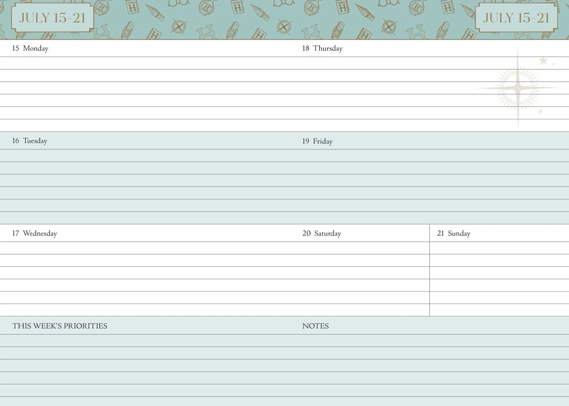 Harry Potter 2024-2025 Academic Year Planner