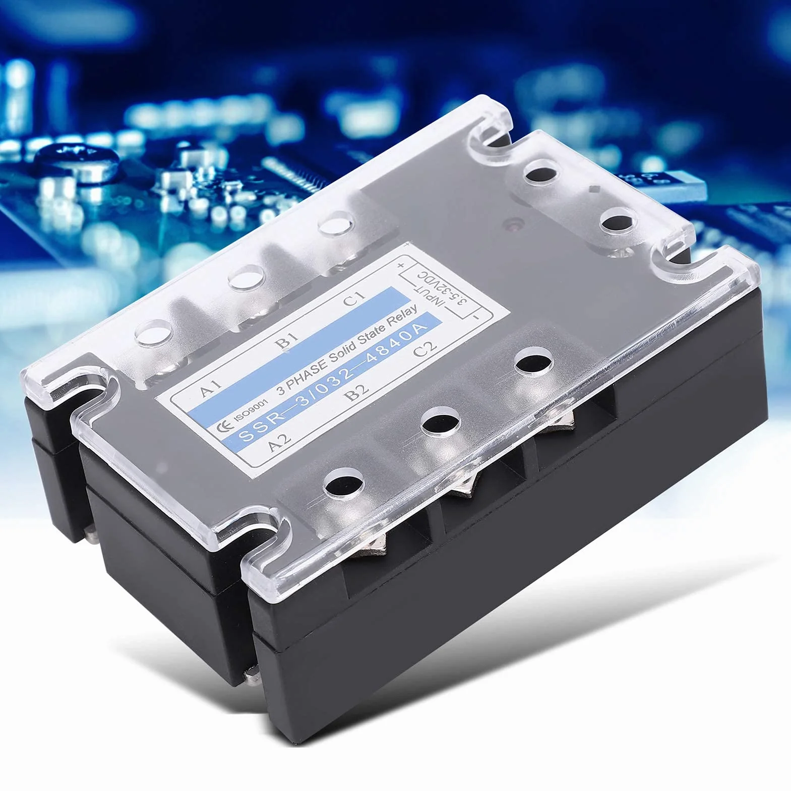 3-fazowy przekaźnik półprzewodnikowy SSR 3 3-32 V DC do 480 V AC Trójfazowy przekaźnik SSR 40 A