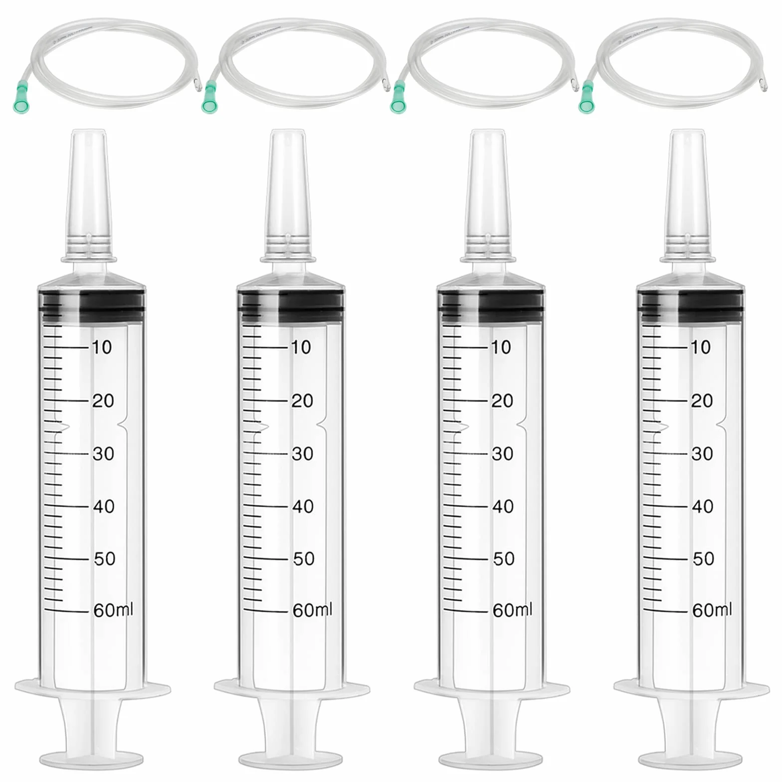 Plastikowa strzykawka 60 ml z wężem do laboratorium i ogrodu