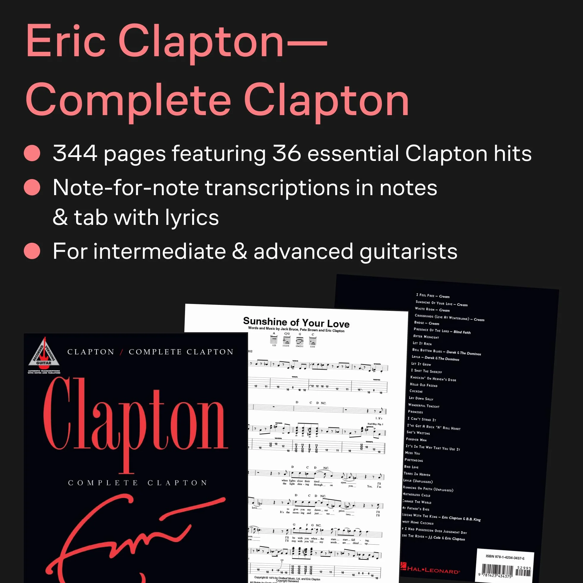 Eric Clapton Complete Clapton Guitar Recorded Version