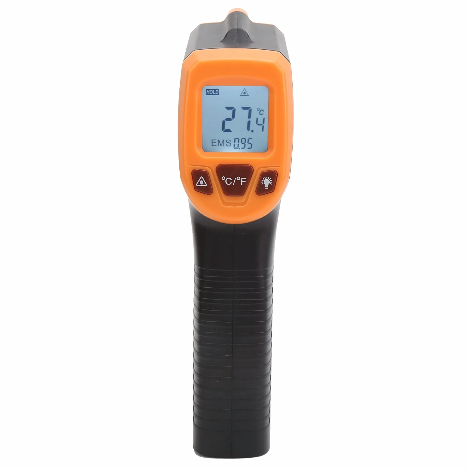 Termometr Przemysłowy na Podczerwień GM320S, Bezdotykowy, -50°C do 600°C, Podświetlenie LCD, Pomarańczowy, do Pomiaru Temperatury Powierzchni