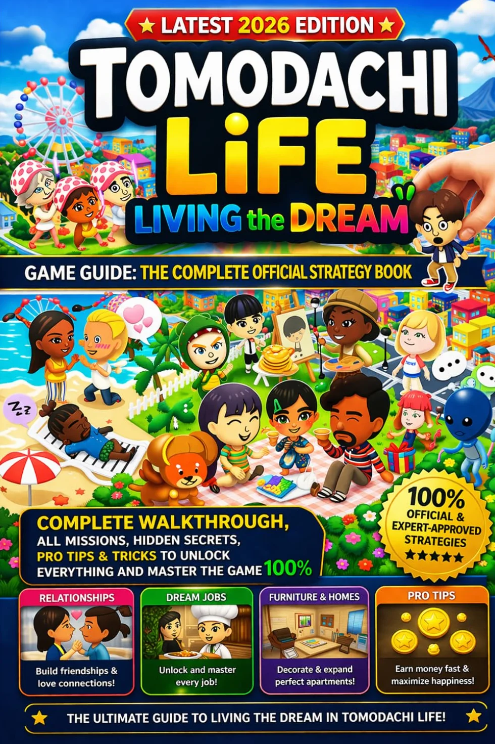TOMODACHI LIFE: LIVING THE DREAM Game Guide: The Complete Official Strategy Book with Walkthrough, Missions, Secrets & Pro Tips