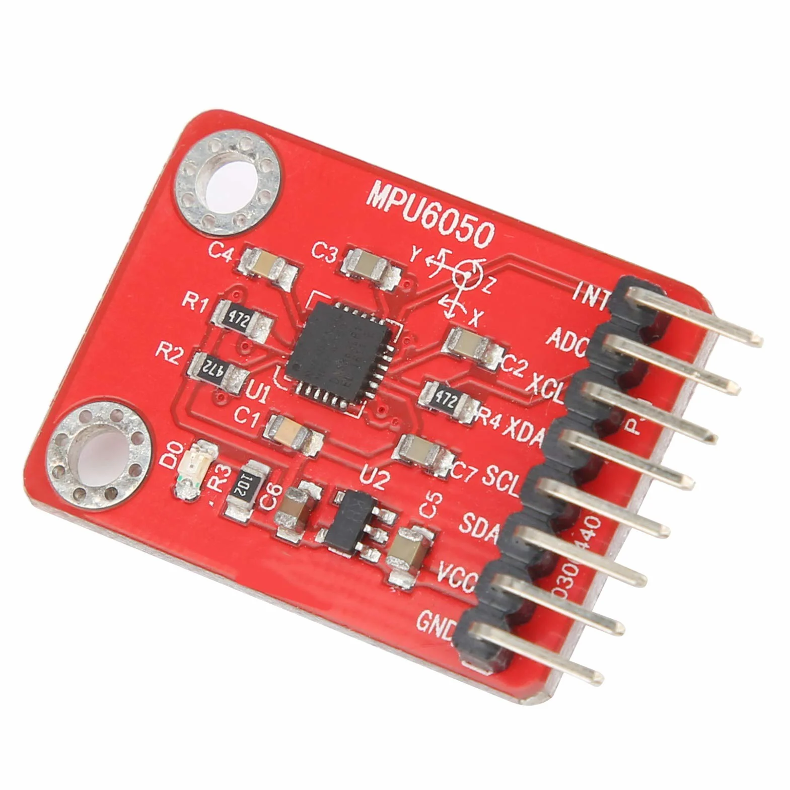 MPU6050 6-osiowy Akcelerometr żyroskop moduł Czujnika 16nBit Konwerter AD Wyjście Danych Napięcie Robocze 3.3-5VDC dla Entuzjastów Elektroniki