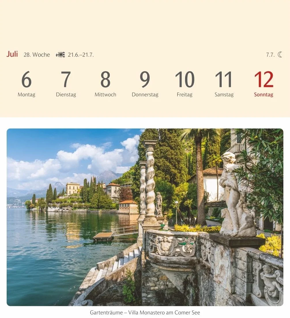 Das Glück liegt in Italien Postkartenkalender 2026 - 53 Karten mit Kurzporträts zu den Zielen: Wochen-Kalender mit 53 besonderen Orten. Stimmungsvolle Foto-Motive zum Aufhängen und Aufstellen