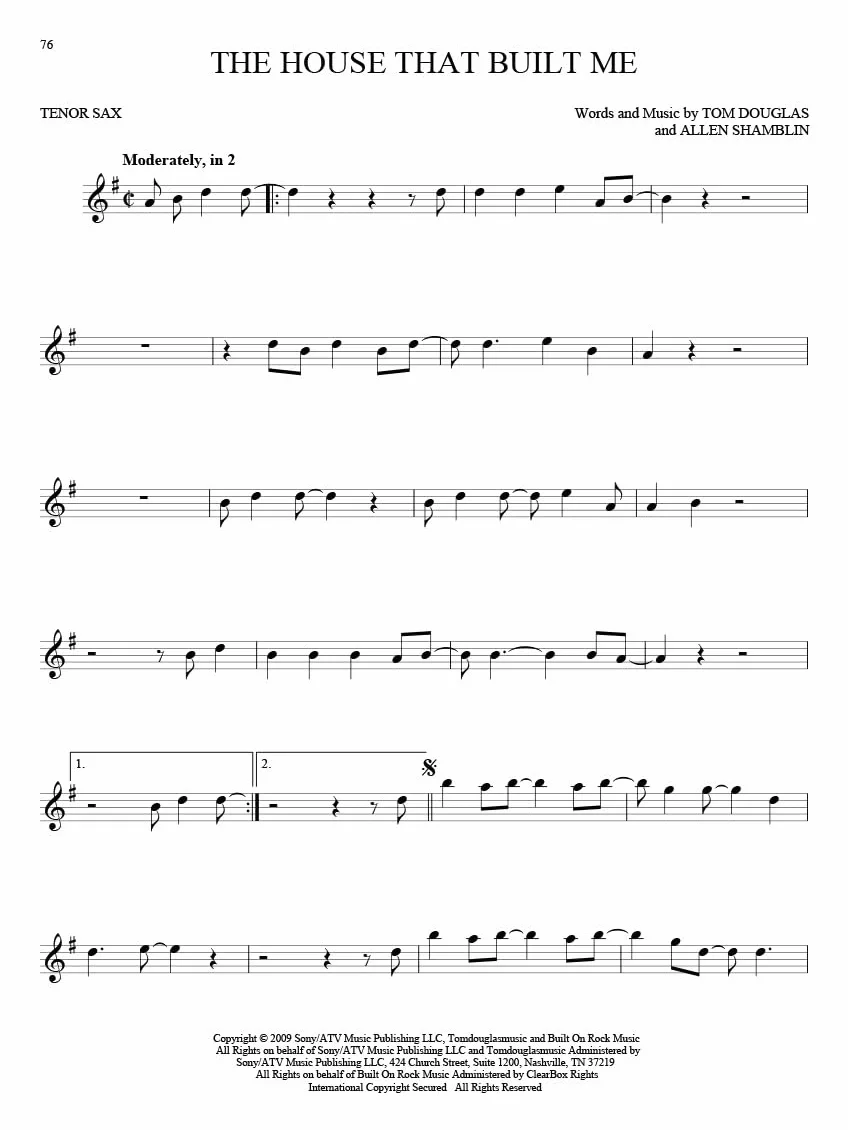 101 Hit Songs for Tenor Saxophone