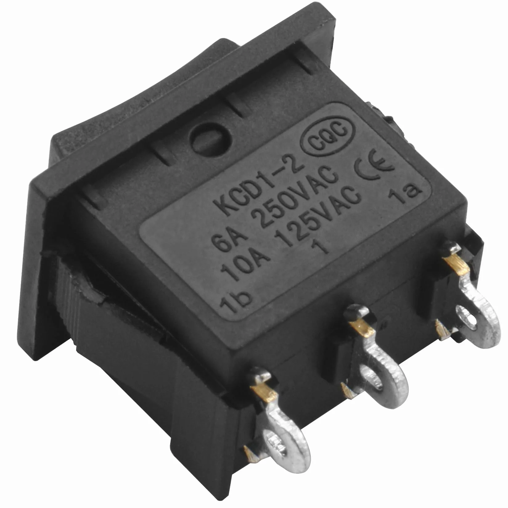 Heschen czarne prostokątne przełączniki kołyskowe ON-OFF-ON, SPDT, 3 pozycje, 3 zaciski, AC250 V/6 A, AC125 V/10 A, do samochodu, łodzi, sprzętu AGD
