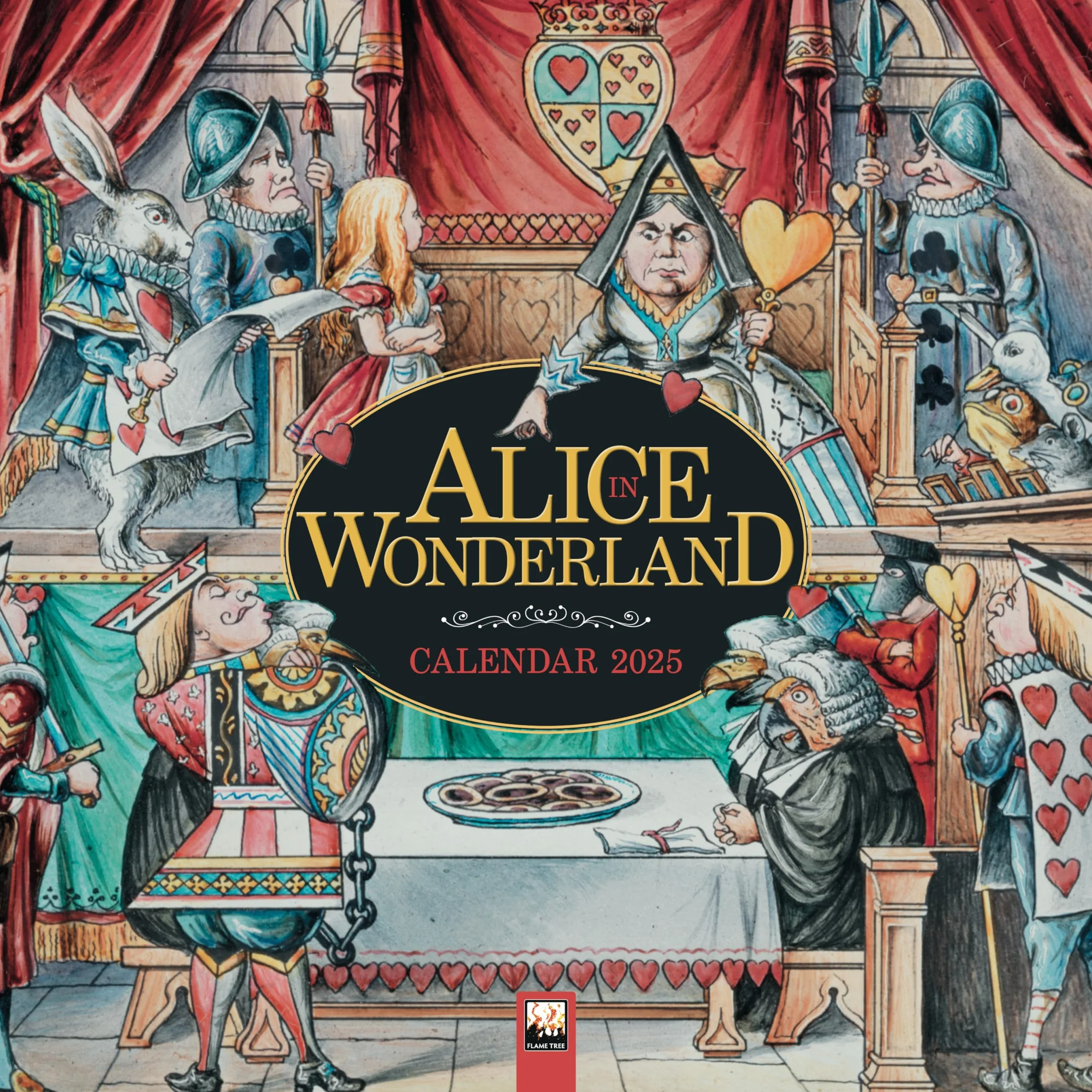 Science Museum: Alice in Wonderland Wall Calendar 2025 (Art Calendar): Original Flame Tree Publishing-Kalender [Kalender]