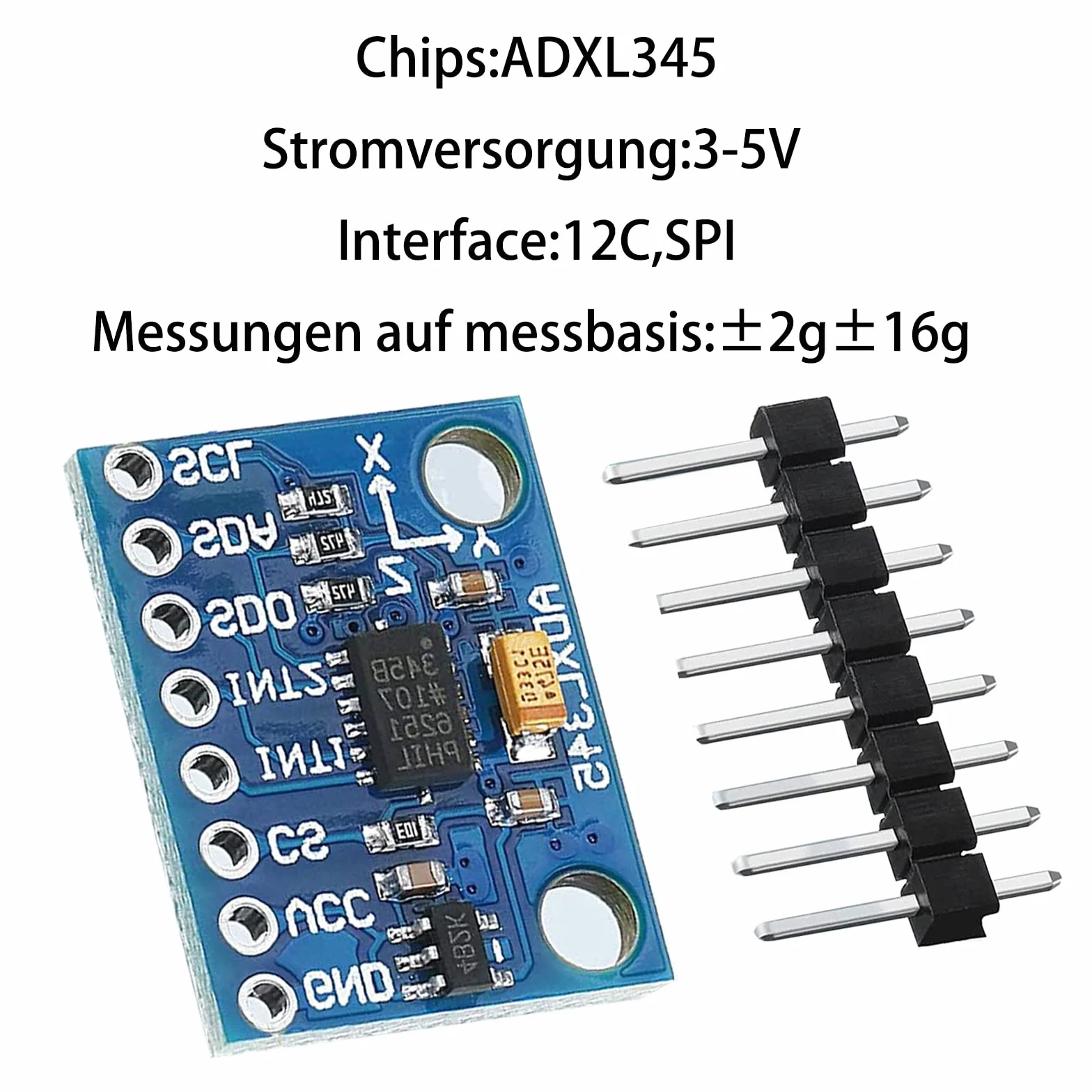 ADXL345 3-osiowy cyfrowy czujnik przyspieszenia moduł Arduino Raspberry Pi