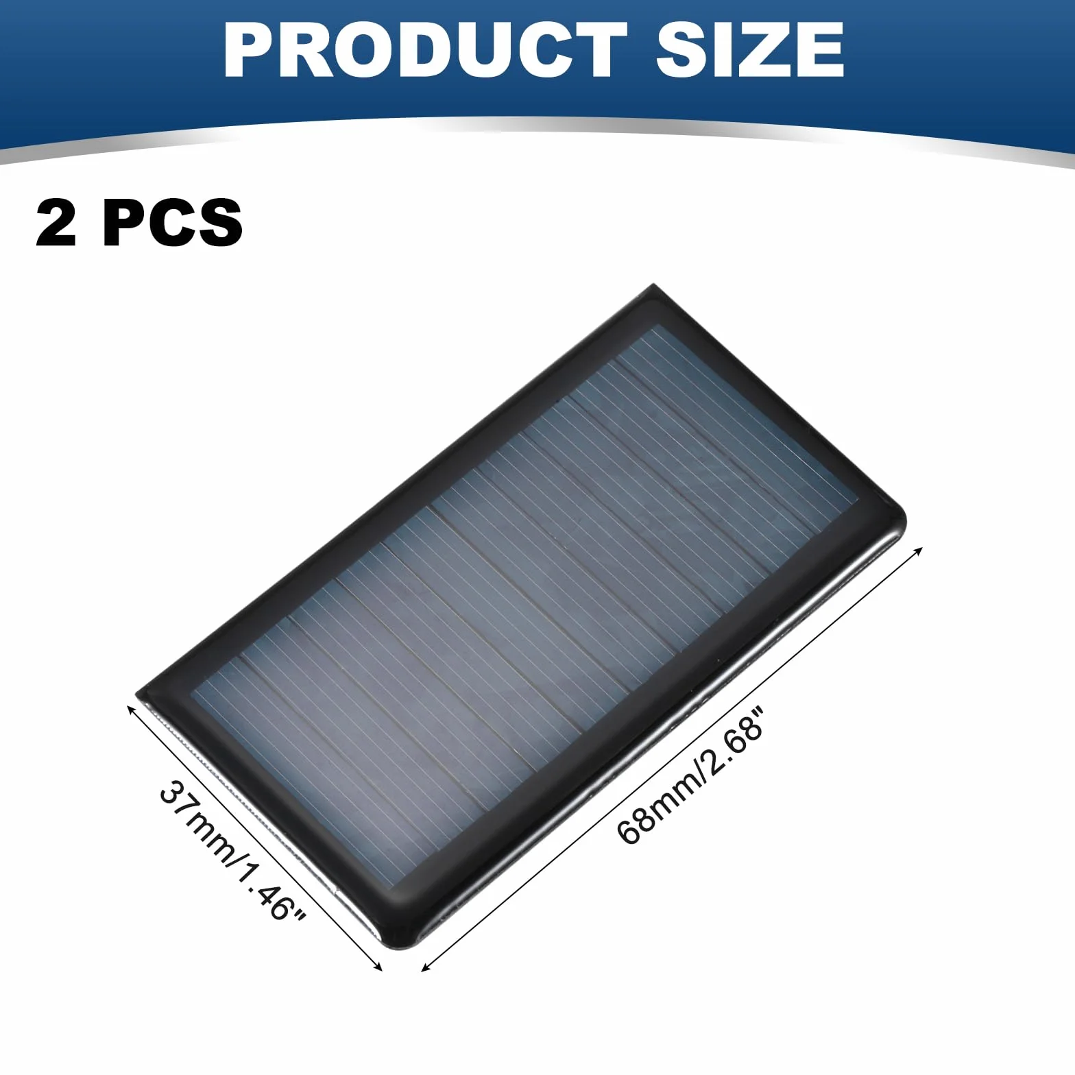 QUARKZMAN 2 sztuki 5 V 0,3 W 0,06 A mini moduły słoneczne do energii słonecznej, małe ogniwa fotowoltaiczne do ładowania materiałów elektrycznych DIY, zestaw systemów solarnych, 2,68" x 1,46"