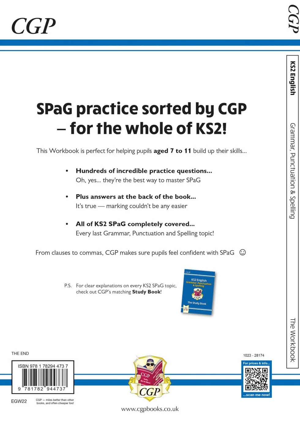 KS2 English Grammar Punctuation and Spelling Workbook Ages 7-11