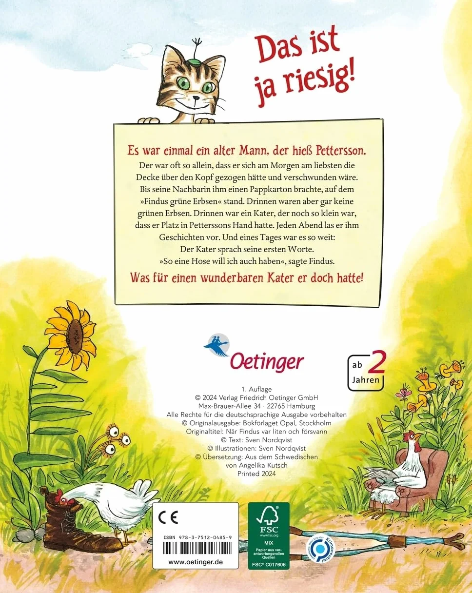 Pettersson und Findus. Wie Findus zu Pettersson kam: Riesen-Pappbilderbuch