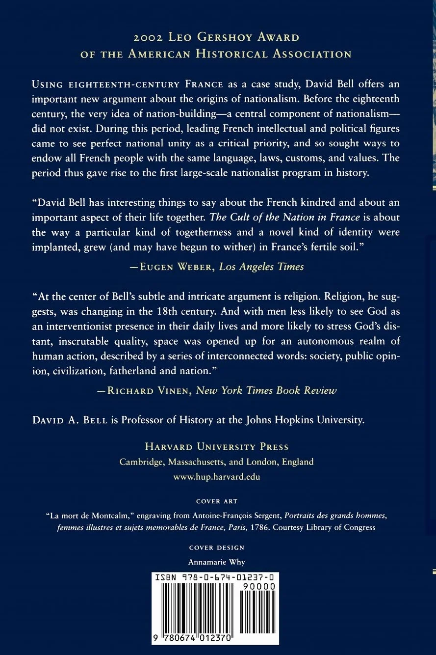 The Cult of the Nation in France: Inventing Nationalism, 1680-1800
