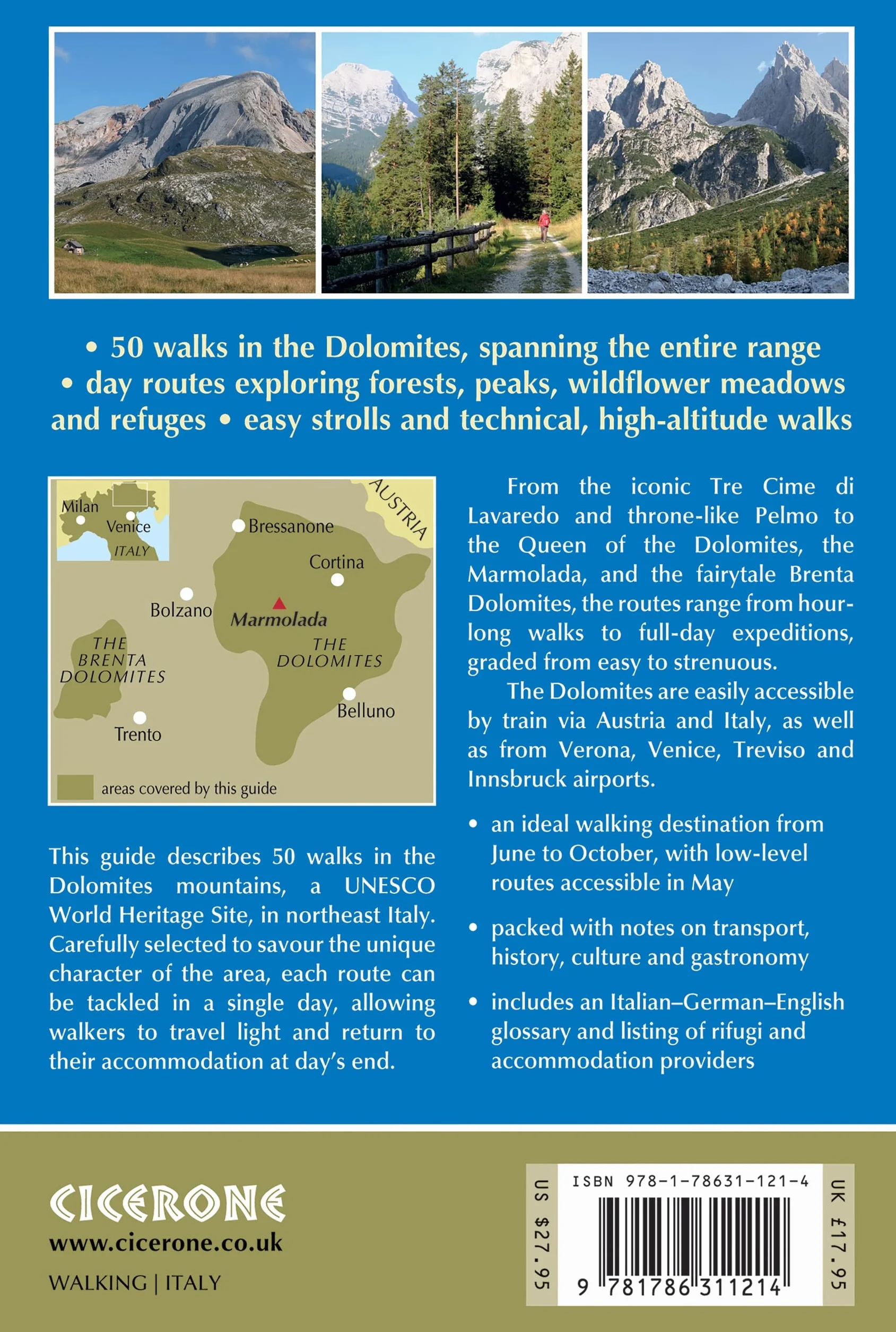 Shorter walks in the dolomites: 50 Short Walks and All-Day Hikes in the Italian Dolomites