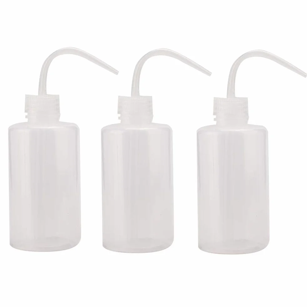 3szt 250ml Tatuaż Wash Curved Style czyszczenia butelek Squeeze Plastikowe algi zielone podlewania plastikowy wycisnąć tryskawkę Bezpieczeństwo butelce