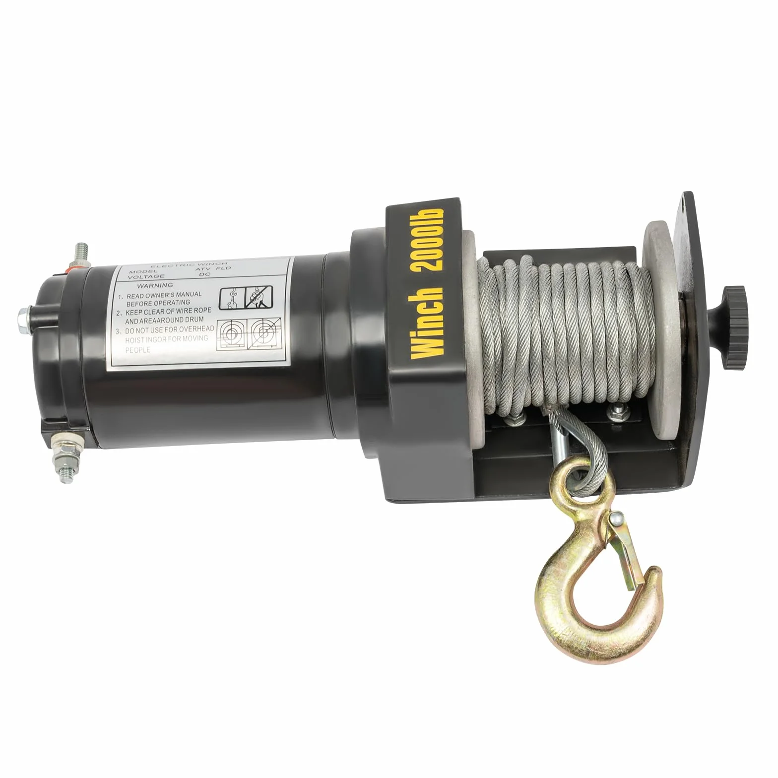 wciągarka elektryczna 12 V - wysokowydajna wciągarka linowa z mocą 400 W i uciągiem 900 kg, wciągarka elektryczna do przyczep, quadów, ATV, samochodów, naczep, przyczep do łodzi, jachtów i