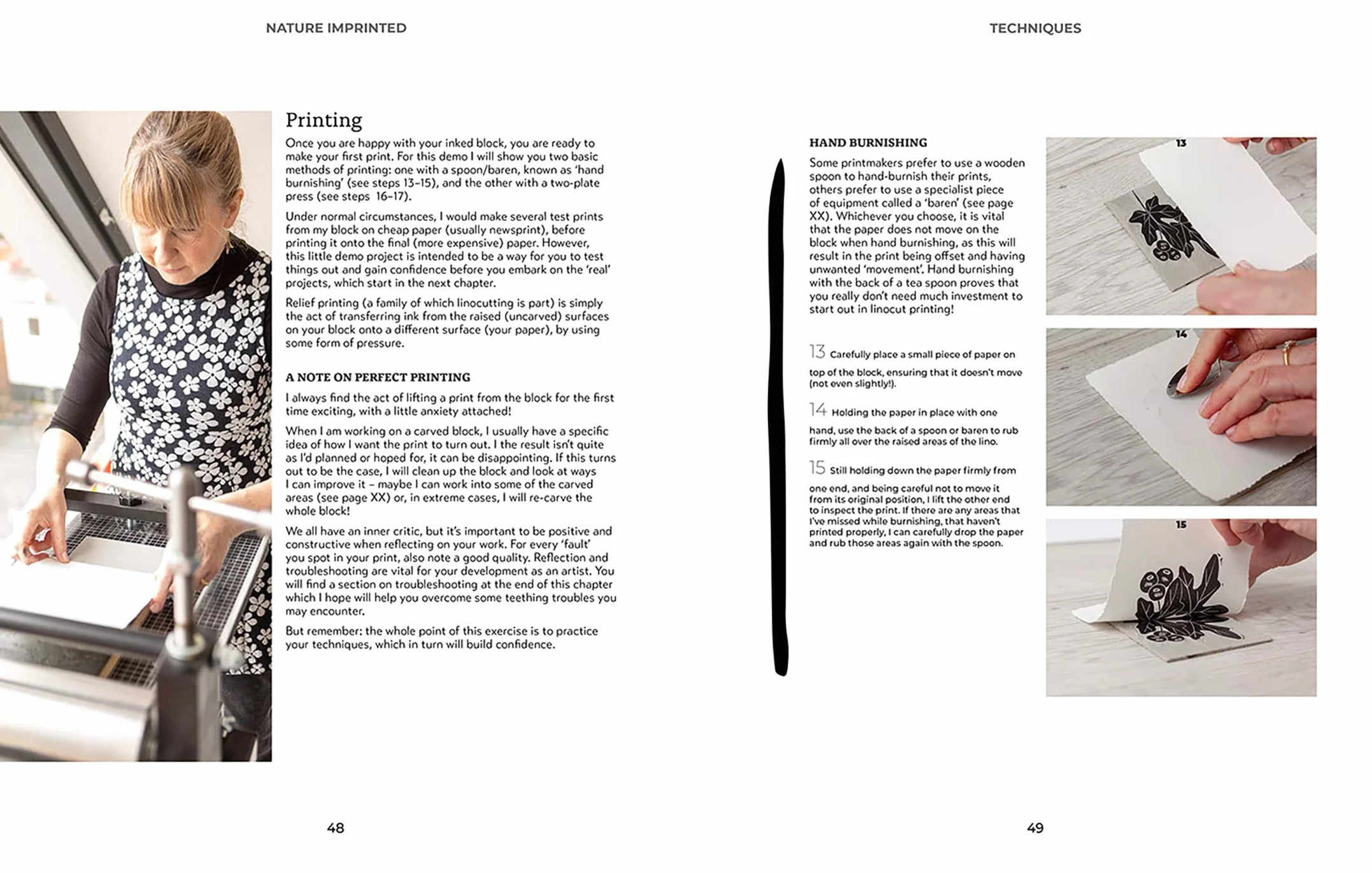 Nature Imprinted: A Complete Guide to Lino Printing with 10 Designs