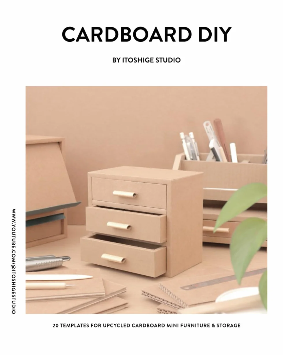ITOSHIGE STUDIO CARDBOARD DIY 20 Templates Mini Furniture Storage