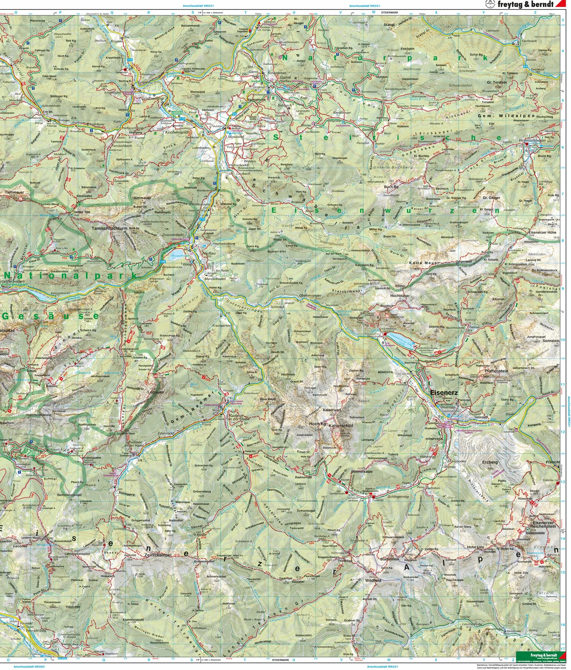 NATIONALPARK GESAUSE ADMONT WK 5062 Ortsregister Wandern Freizeit