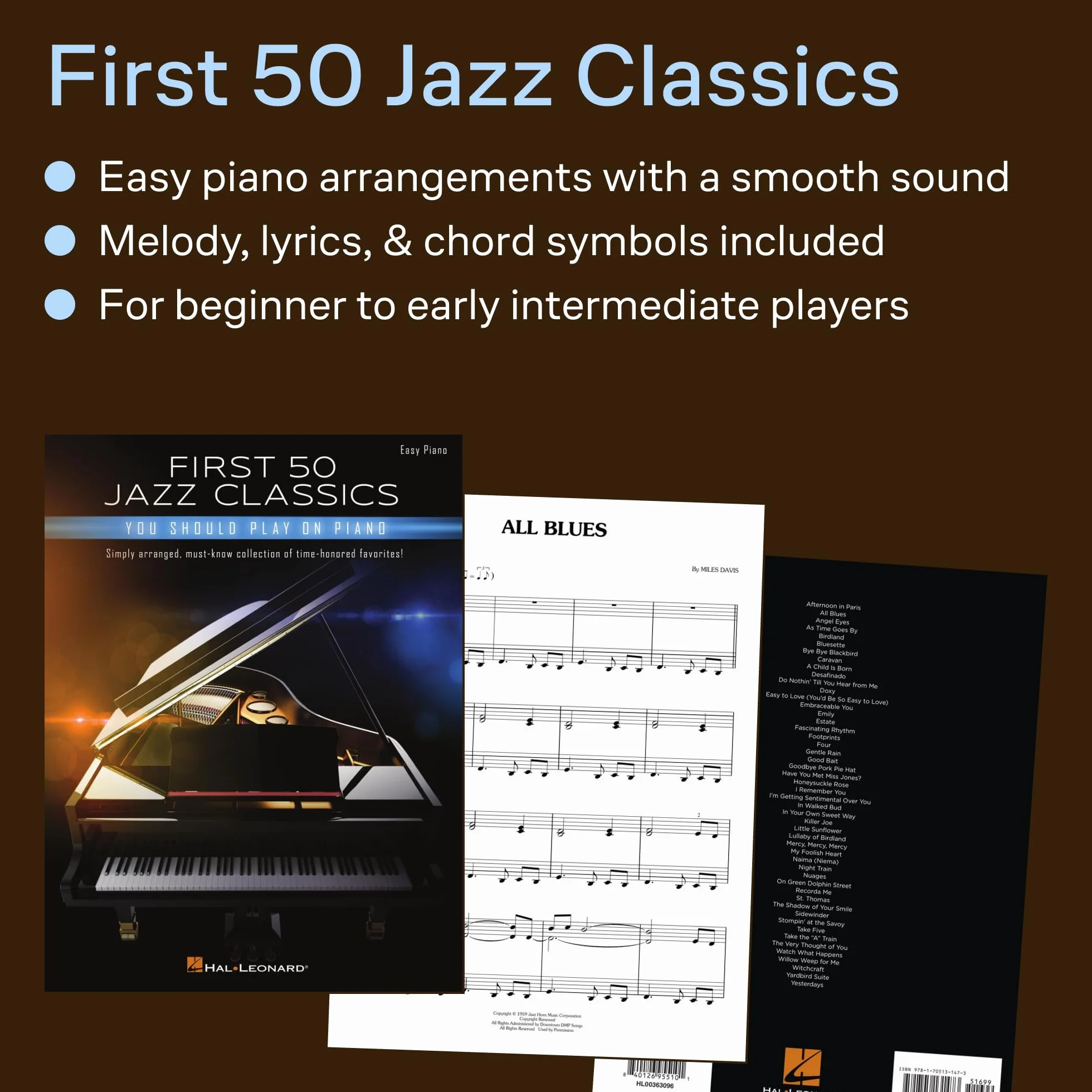 First 50 Jazz Classics You Should Play on Piano: Simply Arranged