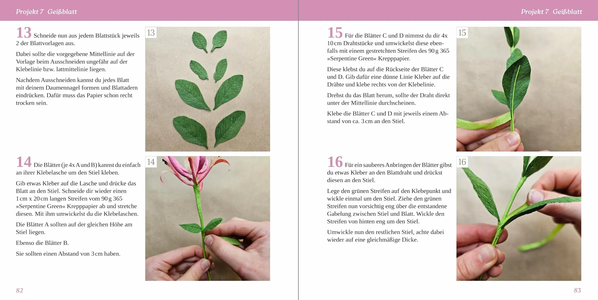 Papierblumen aus Krepppapier basteln: Handgemachte Blumen und Sträuße aus Krepppapier naturgetreu gestalten