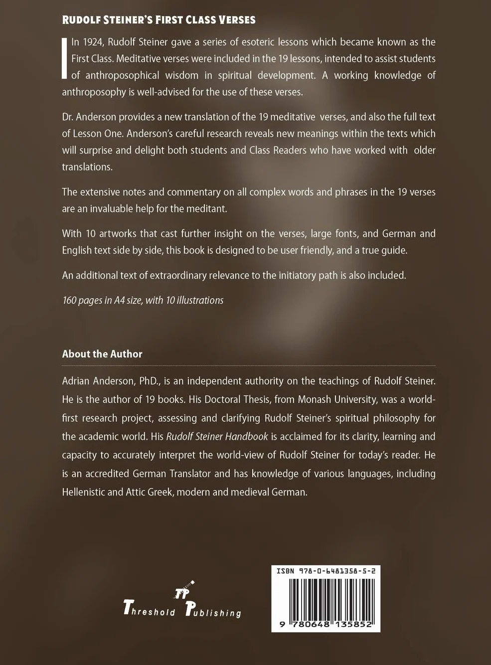 Rudolf Steiner's First Class Verses: A New Translation with a Commentary