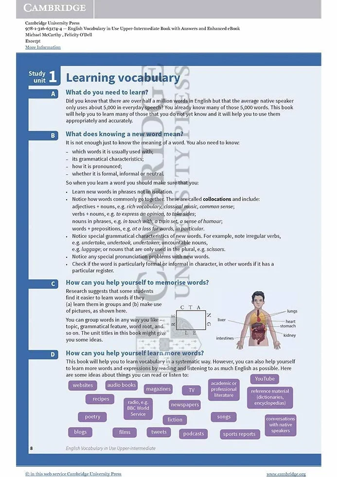 English Vocabulary in Use Upper-Intermediate Book with Answers and Enhanced eBook: Vocabulary Reference and Practice