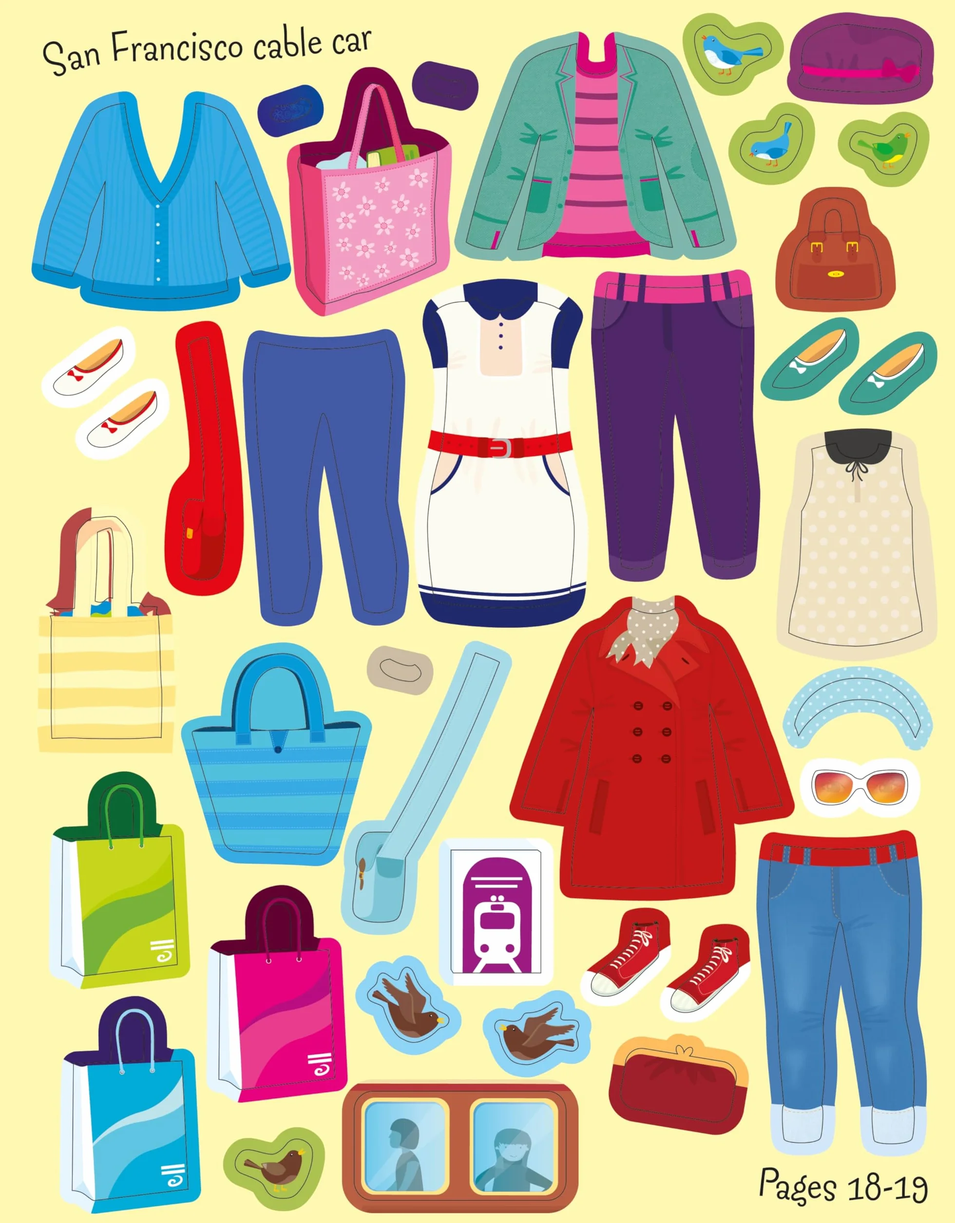 Sticker Dolly Dressing Travel: 1