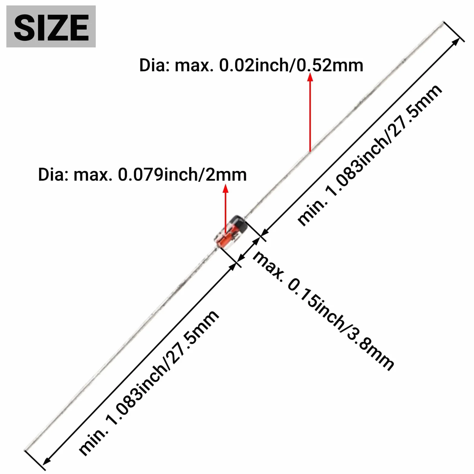 Dioda szybkiego przełączania 1N4148 200mA 100V krzemowa 500 sztuk zestaw