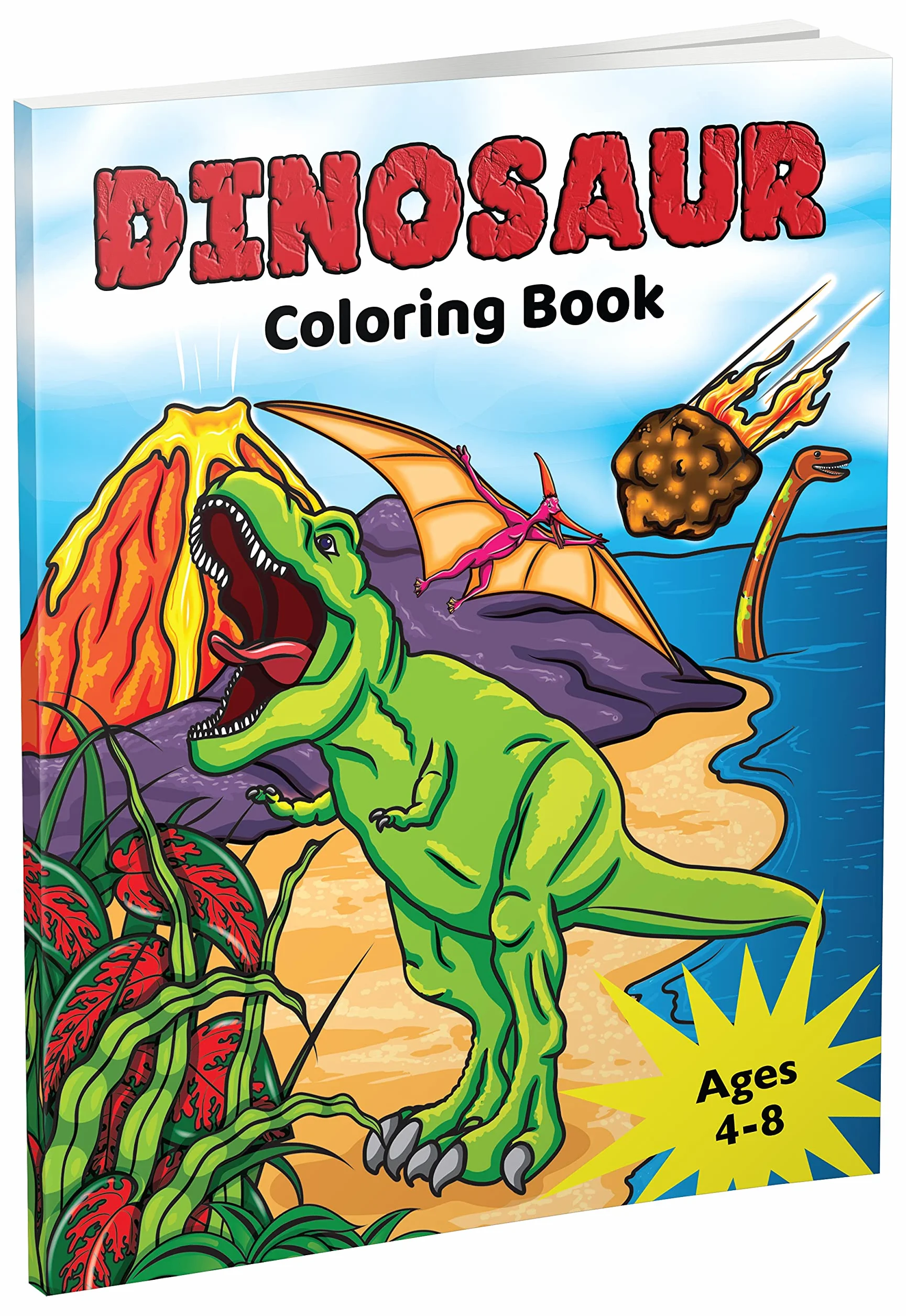 Dinosaur Coloring Book for Kids Ages 4-8: Prehistoric Dino Colouring for Boys & Girls