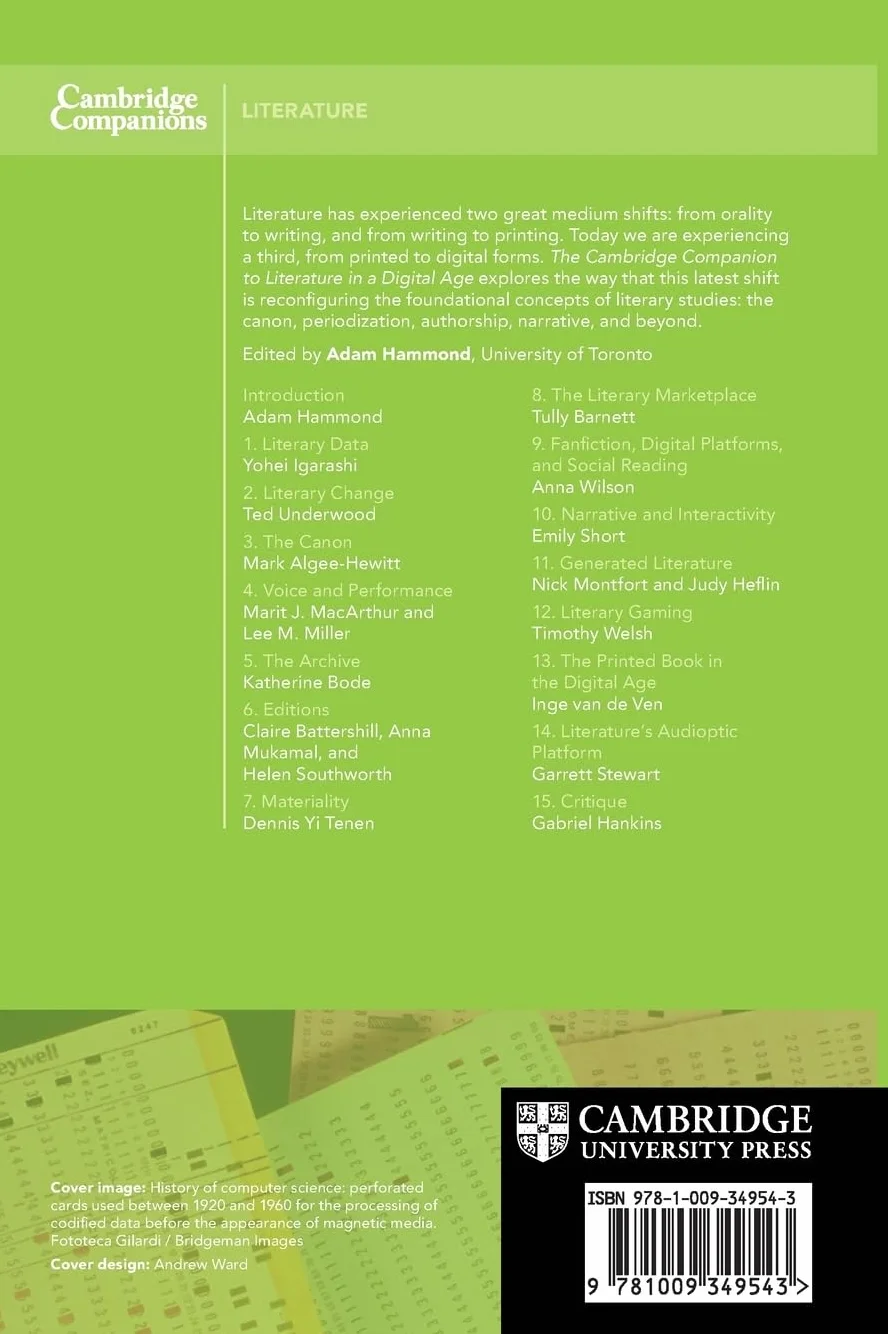 The Cambridge Companion to Literature in a Digital Age