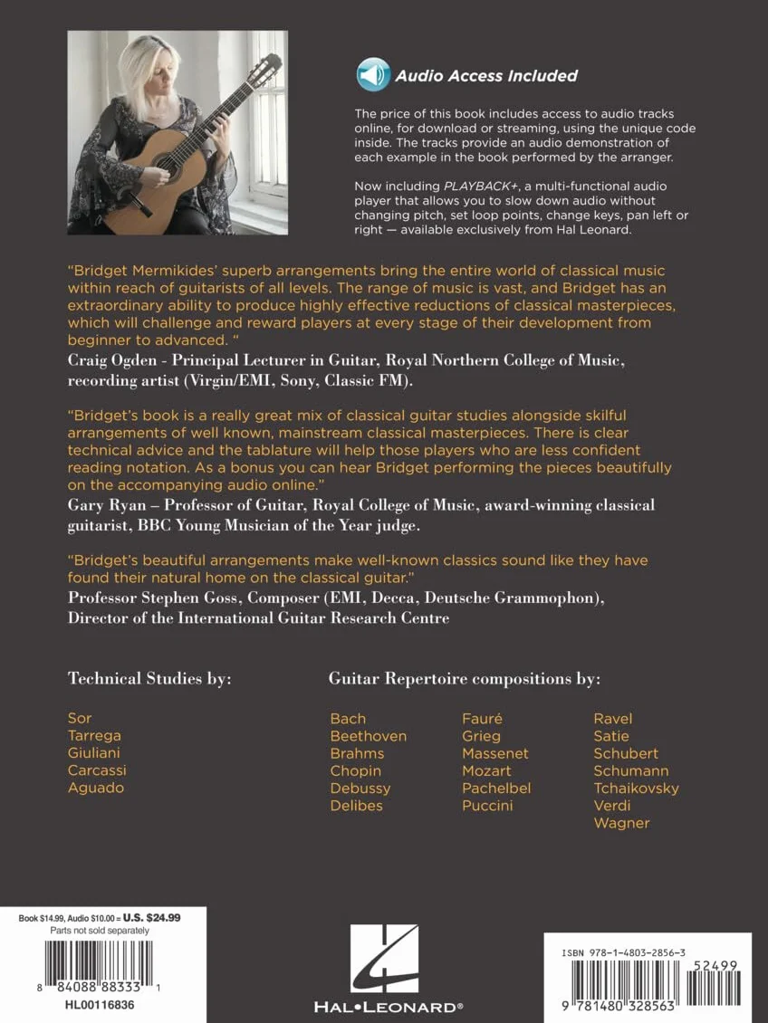 The Classical Guitar Compendium - Classical Masterpieces Arranged for Solo Guitar (Tablature Edition) Book/Online Audio