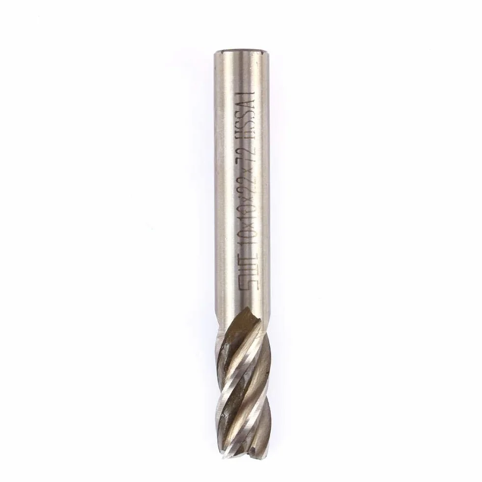 Frez CNC 10 mm 4 flety Zestaw frezów końcowych HSS cylindryczny do metalu i drewna