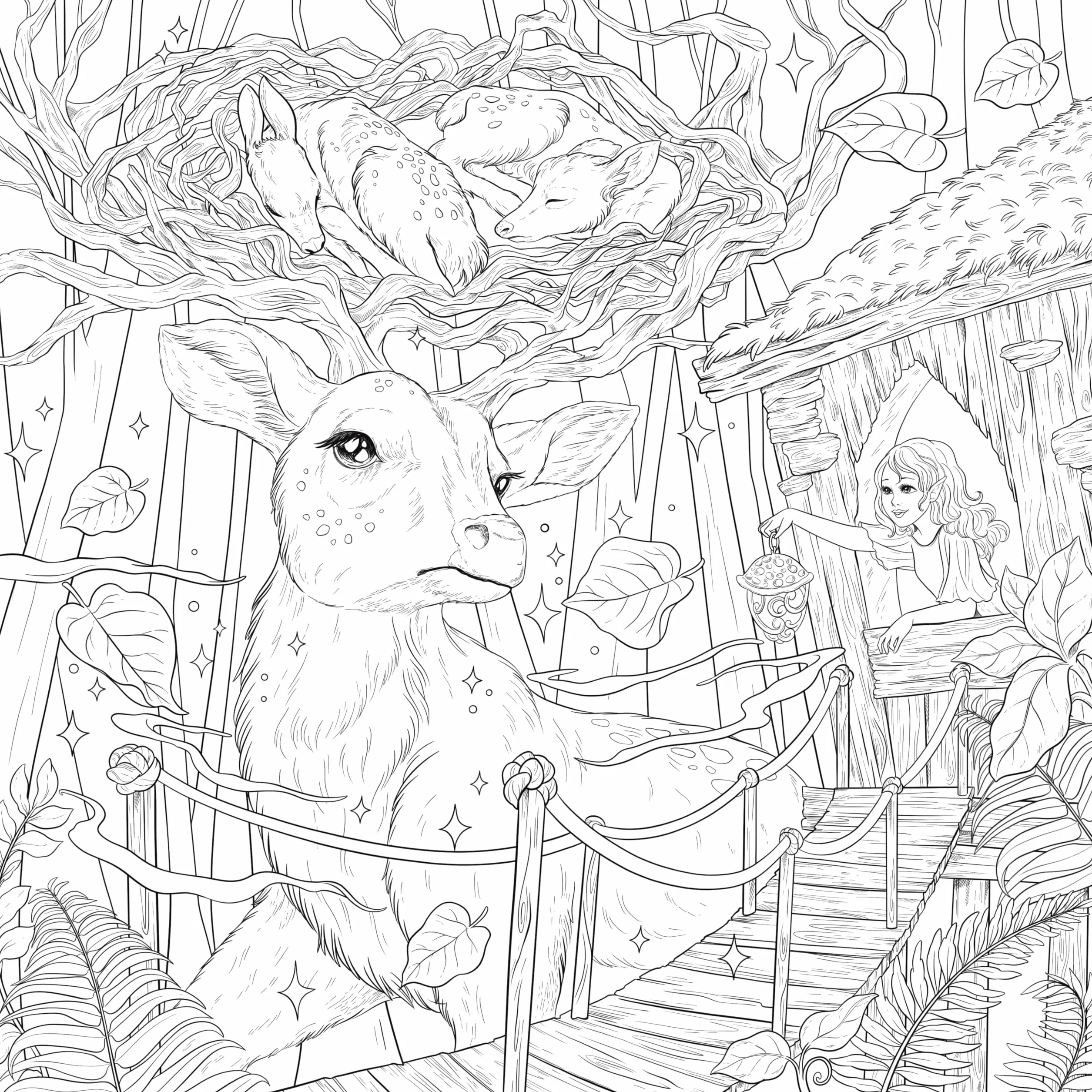 Mythographic Color and Discover: Fantasy Forest: An Artist's Coloring Book of Woodland Spirits