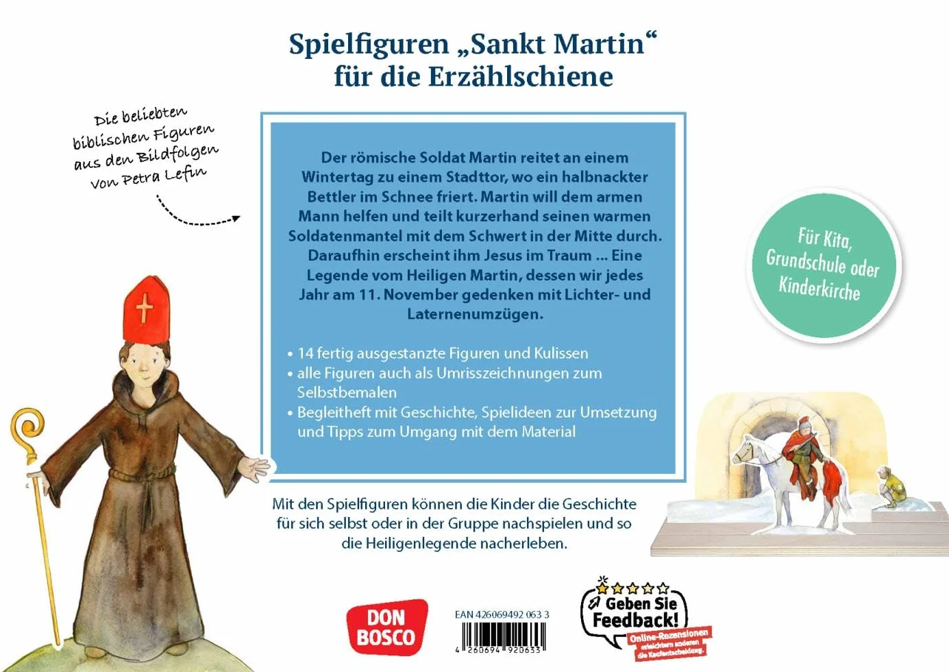 Sankt Martin (Spielfiguren): Ausgestanzte Figuren zum Spielen und Erzählen. Das Martinsfest feiern: die Heiligenlegende für Kinder. Für die Kita & den Religionsunterricht in der Grundschule